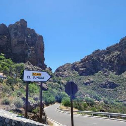 Panneau indicateur vers El Juncal de Tejeda